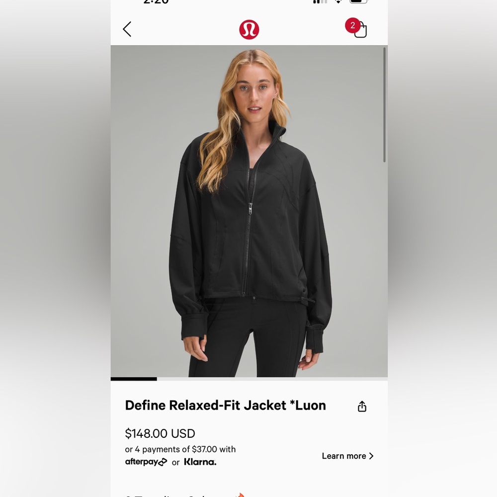Brand New Lululemon Defined Relax fit Jacket
